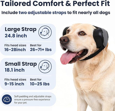 Dog Ear Muffs for Noise Protection - 35dB NRR Noise Cancelling Headphones for Dogs