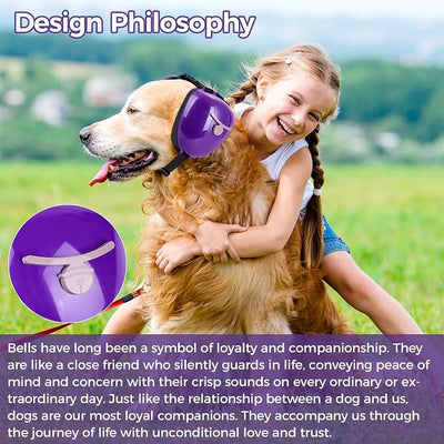 New Dog Ear Muffs for Noise Protection - 30dB NRR Dog Headphones, Noise Cancelling Hearing Protection Against Thunder/Fireworks/Vacuums, Upgraded Design with Bell Accent (Purple, Medium)