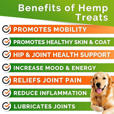 Glucosamine for Dogs Hip & Joint Supplement - Chondroitin, Omega-3, MSM - Joint Health & Pain Relief - Senior & Large Dogs - Made in USA - 120 Count Mobility Chews