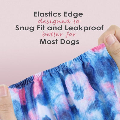 wegreeco Washable Male Dog Belly Band (Stylish Pattern)- Pack of 3 - Washable Male Dog Belly Wrap, Dog Diapers Male (Tie-dye, Sky, Small)