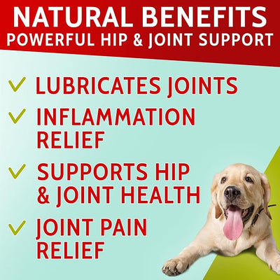 PAWFECTCHEW Hemp + Glucosamine Treats for Dogs - Made in USA Hip & Joint Supplement w/Hemp Oil Chondroitin MSM Turmeric - Natural Pain Relief - All Breeds Sizes - 120 Soft Chews - Bacon Flavor