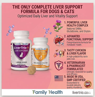 Comprehensive Liver Supplement (2 Pack - 60ct), Combining Same, SPC, Silybin A+B, Gluathione, Chew Tabs for Dogs 30Ct (2X Small - Medium)