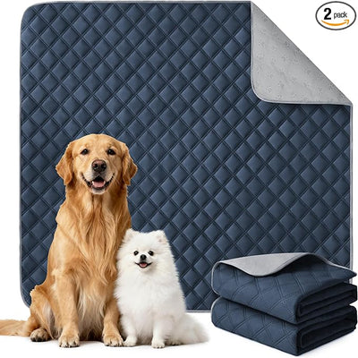 Eterish Reusable Washable Pee Pads for Dogs Large/Extra Large 36'' x 41'' 2 Pack, Absorbent Pet Puppy Dog Training Pads Non-Slip, Waterproof Whelping Potty Pads for Dogs Leak-Proof