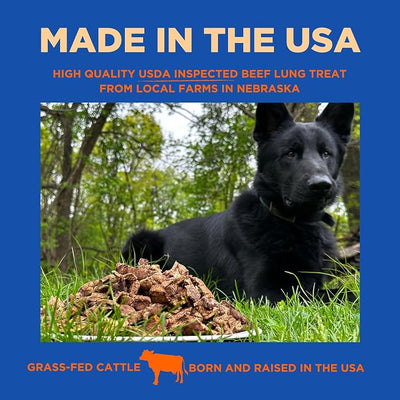 PAWW CHEW Beef Lung Dog Treats - 100% Natural, Single Ingredient, (2.5 Pound) Made in the USA, Bulk Dog Treats, High Protein, High Value Dog Training Treats, Grain Free, Low-Odor Free for All Breeds