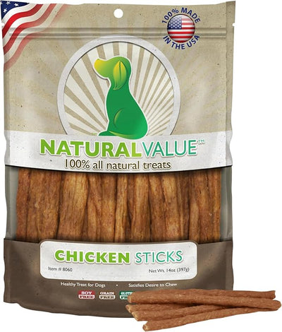 Loving Pets Natural Value All Natural Soft Chew Chicken Sticks For Dogs, 14-Ounce