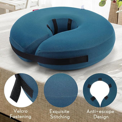 MIDOG Inflatable Dog Cone, Soft Donut Recovery Collar Alternative After Surgery to Help Prevent Licking, Comfy E Collar with Neck Pillow Design, Blue, XL