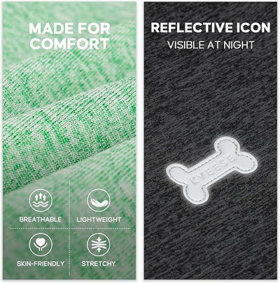 KYEESE 2Pack Dog Shirt, Lightweight Sun Protection Sleeveless Dog T Shirts for Large Dogs Boy, Breathable Pet Reflective Tank Top Summer Dogs Clothes for Outdoor Walking, Grey+Dark Green, 3XL