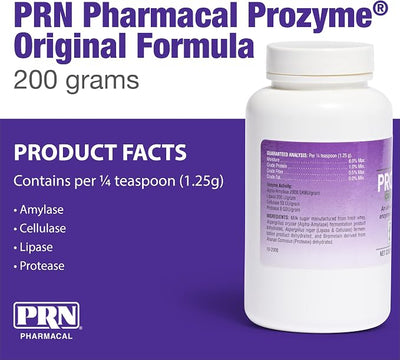 PRN Pharmacal ProZyme Enzyme Replacement Supplement - Natural Digestive Aid Veterinary Enzyme Formula - Plant-Based for Pet Digestive Health - 200 g