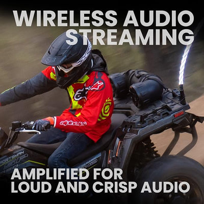 BOSS Audio Systems ATV8BRGB ATV UTV Sound System - 8 Inch Speakers, 1.5 Inch Tweeters, Full Range, IPX5 Weatherproof, Bluetooth, Built-in Amplifier, Multi-Color Illumination, Golf Cart Compatible