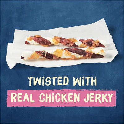 Purina Busy Bone Jerky Twists Grain Free Small/Med Breed Beefhide and Chicken Dog Jerky Treats - (Pack of 5) 20 ct. Pouches