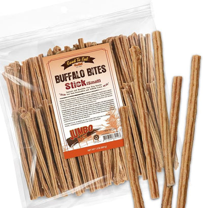 Gootoe Natural Buffalo Dog Treats, Stick (Small), 1.5 lb | Low-fat chews for training rewards, limited ingredient, for small dogs and puppies
