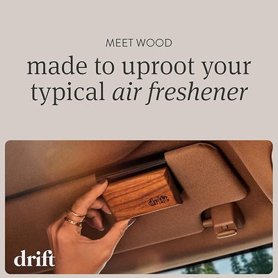 Drift Car Air Freshener - The Original Wood Air Freshener - Car Odor Eliminator - Long Lasting Scent - Metal Clip - Essential Oils - Clean Ingredients - Variety 3 Pack Refill - NO CLIP INCLUDED