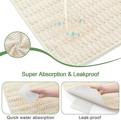 Washable Pee Pads for Dogs, Reusable Puppy Pads Dog Pads, Non-Slip Dog Pee Pads, Leakproof Pet Pee Pads Wee Wee Pads for Dogs. (Cream White, 40"x60"(Pack of 1))