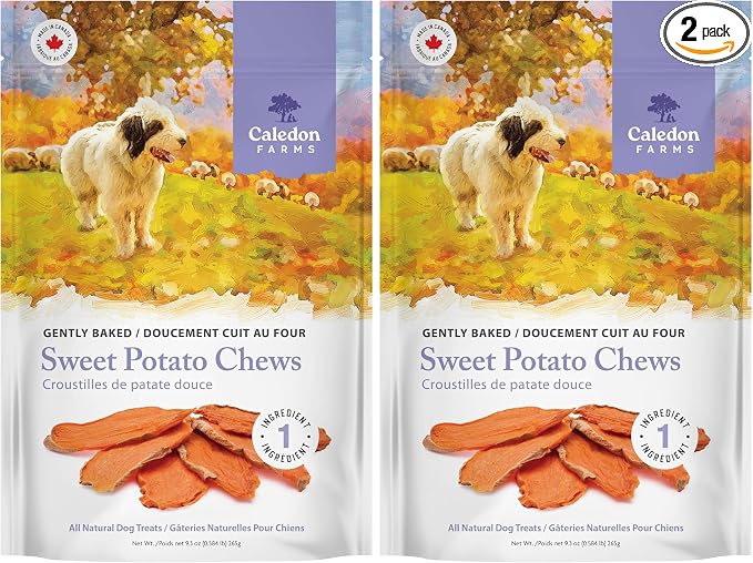 Caledon Farms Sweet Potato Chews for Dogs 9.3 OZ (Pack of 2)