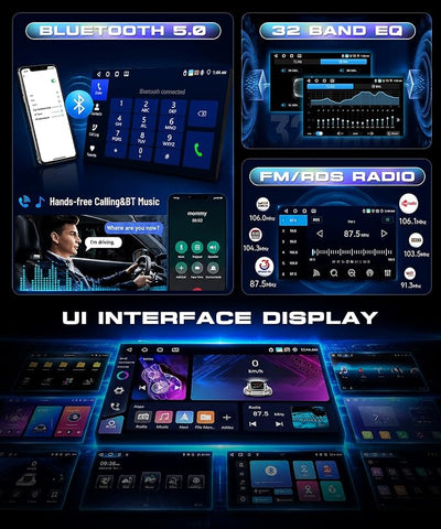 7" Car Stereo Radio for Jeep Wrangler 2007-2015 4G+64G | Wireless CarPlay Android Auto, GPS, 5GHz WiFi, FM/RDS, SWC, Backup Camera for Grand Cherokee 2005-2011 Dodge Ram 1500 2500