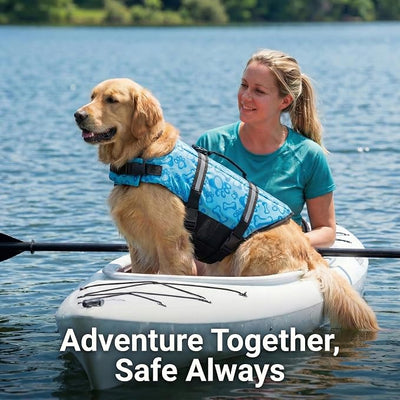 Doglay Dog Life Jacket with Rescue Handle, Dog Life Vest for Swimming Boating, Adjustable Reflective Puppy Swim Vest with Superior Buoyancy for Small Medium Large Dogs