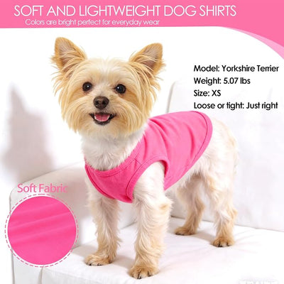2 Pack Dog Clothes for Small Dogs Puppy Clothes Summer Dog Shirts for Small Dogs Girl Camouflage Pet T Shirts Female Cats Chihuahua Yorkie Apparel Pink Camouflage + Solid Color (XXS)