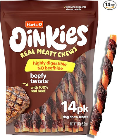 Oinkies Beefy Twists, 14 Count