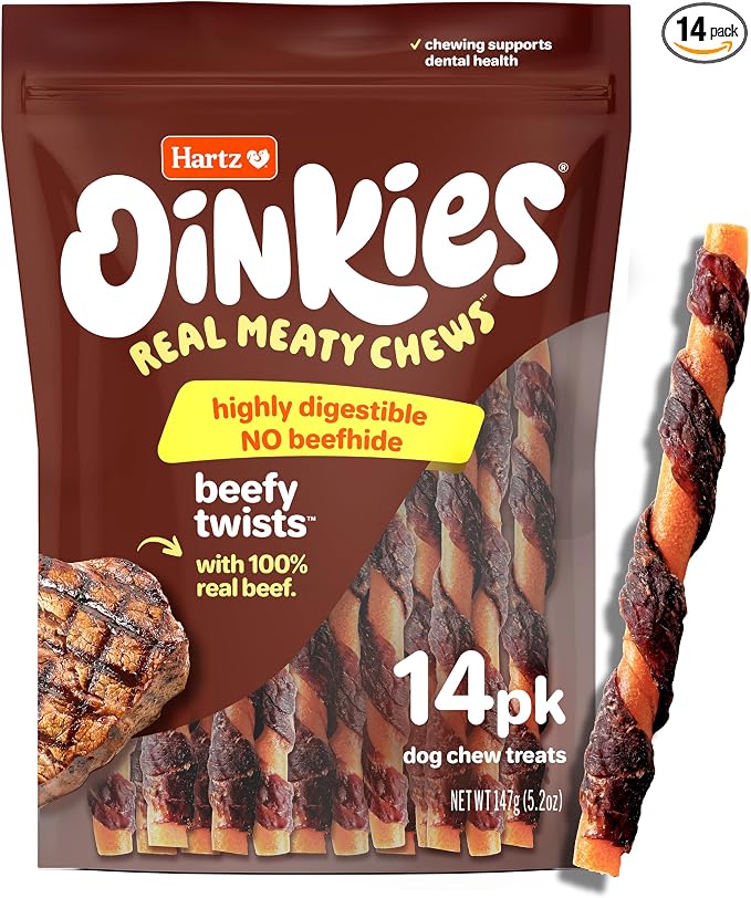 Oinkies Beefy Twists, 14 Count