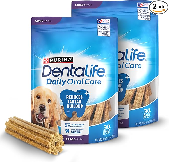 Purina DentaLife Daily Oral Care Large Dog Dental Chews Multipack - (Pack of 2) 30 ct. Pouches