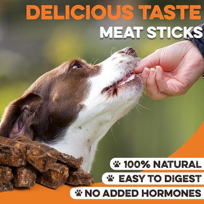 BRUTUS & BARNABY Dehydrated Lung Dog Treats & Cat Treats - 12oz USA Beef & Turkey Organ Meat Sticks - High Protein, Grain Free, Natural Training Treats for Dogs & Cats