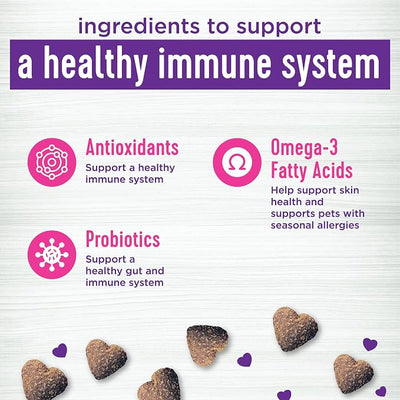 Wellness Salmon Flavored Soft Chew Immune & Allergy Supplements for Dogs, 45 Count
