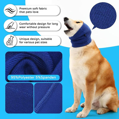 Dog Calming Hoodie Ear Muffs Noise Protection, Dog Hoodie Hematoma Ear Wrap, Ear Covers for Bath, Thunderstorms
