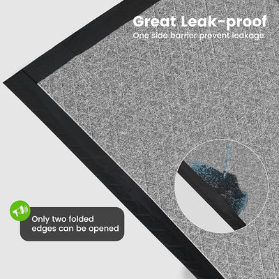 Charcoal Puppy Pads 28x34 Inches Extra Large Dog Pee Pads Odor-Control & Leak-Proof Disposable Pet Training Edge-Wrapping Thicken Potty Pad for Dogs, Cats, Rabbits (100 Pieces)