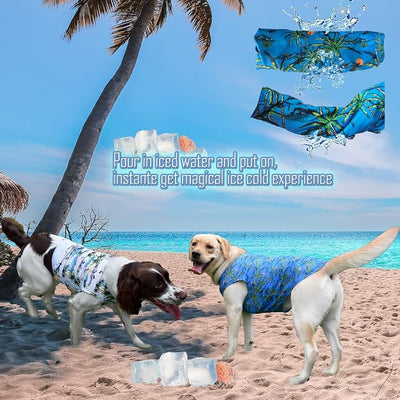 Dog Hawaiian Shirts, Mesh Fabric, Instant Cooling, UV Protection, Quick Dry, Unisex, Coco, XL, Tank Top, All Breed Sizes, 32-61 lbs, All Seasons