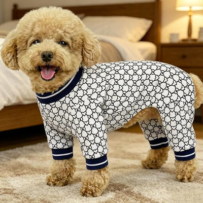 Dog Pajamas & Onesie for Small Medium Dogs, Ultra-Premium Pjs M | Vet-Approved Hypoallergenic 100% Organic Cotton, Soft Breathable & Won't Overheat, Gentler on Skin, Size M Pet: 6-10lbs
