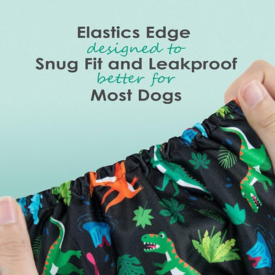 wegreeco Washable Male Dog Belly Band (Stylish Pattern)- Pack of 3 - Male Dog Belly Wrap, Dog Diapers Male (Childlike Creatures, Large)
