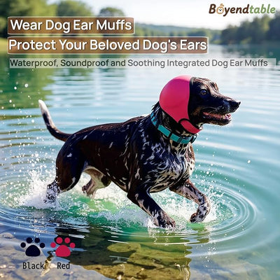 Dog Ear Muffs Noise Protection Doggie Hush Covers Cancelling Headphones,for Dogs Anxiety Bath Swimming (Grey, M)