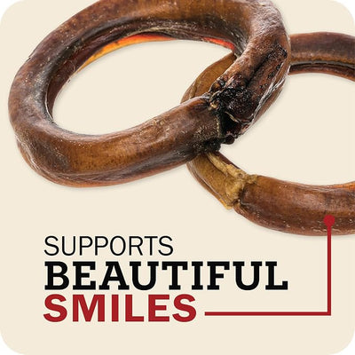 Redbarn Pet Products All-Natural 4" Bully Stick Rings for Dogs - Premium Grain-Free & Rawhide-Free Single Ingredient Long Lasting Low Odor Dental Treat for Chewers - 3 Count