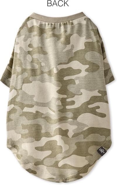 Pet Passion Toby II - The Perfect Tee, 3 Pack Short Sleeve Pet T-Shirt 100% Organic Cotton Tees Clothes for Small, Medium, Large Dogs, Sage Camo, XX-Small (4-7 lbs)