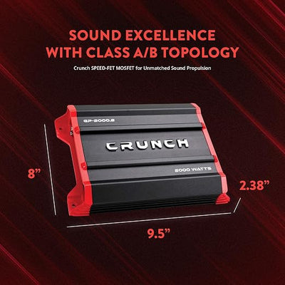 Crunch Ground Pounder GP-2000.2 2000 Watt 2 Channel Amplifier