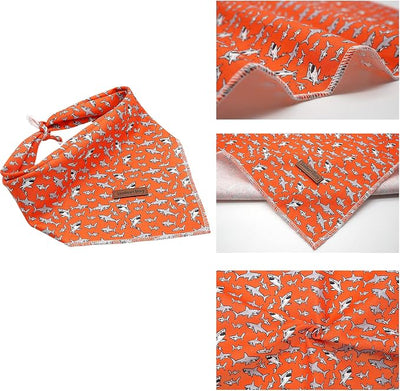 Lionheart Glory Bandana Kerchief - Washable Soft Scarf, Shark Square Adjustable for Girl or Boy, Small Dogs and Cats - 1 Pack