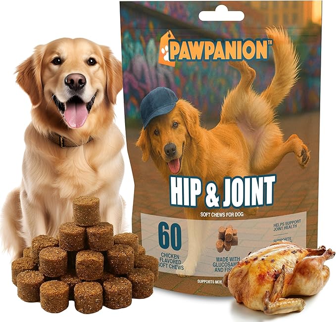 Hip & Joint Soft Chews for Dogs Joint Support & Mobility 60 Count