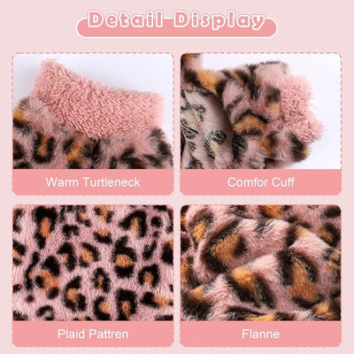 Sebaoyu Turtleneck Dog Pajamas for Small Dogs, Fleece Dog Sweater, Winter Cute Tiny Clothes Outfit Puppy Clothes Pet Jumpsuits Chihuahua Yorkie Cat Clothing,Pink,XX-Small
