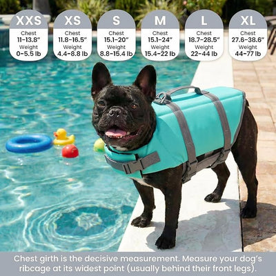 Doglay Dog Life Jacket, Dog Life Vest for Swimming Boating, Adjustable Puppy Life Jacket with Reflective Stripes, Superior Buoyancy Dog Swimming Vest for Small Medium and Large Dogs