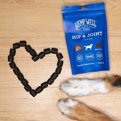 Hemp Well Hip and Joint Soft Chews – Best Joint Supplement for Dogs, Organically Sourced with Hemp, Glucosamine, Chondroitin and Breed Dogs,