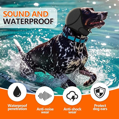 Dog Ear Muffs Noise Protection,Waterproof Dog Ear Protector Ear Cover for Anxiety Relief and Calming,Quiet Ears for Dogs,Grey M