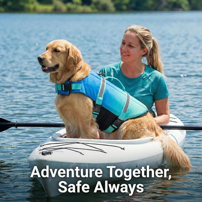 Doglay Dog Life Jacket, Life Vest for Swimming and Boating, Adjustable Puppy Life Jacket with Reflective Stripes, Superior Buoyancy Pet Swimming Vest for Small Medium and Large Dogs