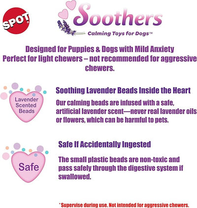 SPOT Soothers Tabbie Lambie Dog Toy - 8in Mini Stuffing-Free Calming Plush with Lavender Scent & Squeaker for Toy Breeds & Puppies, Anxiety Relief - 1 of 3 Assorted Colors, Sent at Random