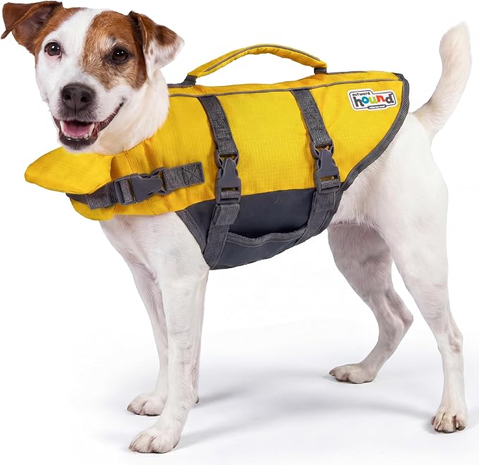 Outward Hound Granby Splash Yellow Dog Life Jacket, Small