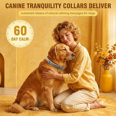 Calming Collar for Dogs 4 Pack,Dog Collar for Anxiety and Stress Relief During Fireworks,Thunderstorms & Separation,60-Day Long-Lasting 25" Adjustable Flexible Calm Collar for All Dog Sizes