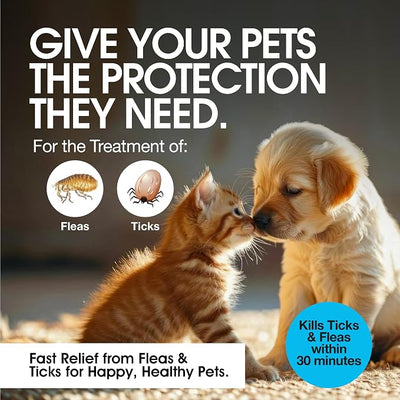 Giarcidia Flea & Tick Support for Cats & Dogs – Oral Suspension, Milk Flavor, 60ml Glass Bottle with 3ml Syringe Dropper – Fast Acting Pet Care Formula