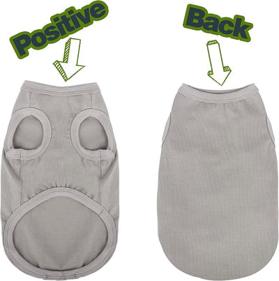 Paiaite 6 Pieces Plain Dog Shirt Sleeveless Puppy Cotton Dog Shirts Breathable Pet Apparel Tank Top Colorful Puppy Sweatshirt Clothes for Small Medium Dogs XL