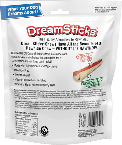 DreamBone DreamSticks with Real Chicken Chews for Dogs,These Easy-to-Digest Rawhide-Free Chews are a Dog’s Favorite Distraction,(Pack of 30)