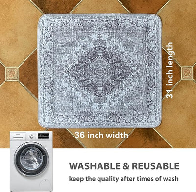 nunubaby Washable Pee Pads for Dogs, Stylish, Non-Slip and Leak-Proof Pee Pads. Reusable Potty Pads for Dogs for Crates and Floors.(Gray/Geo,31" x36" )