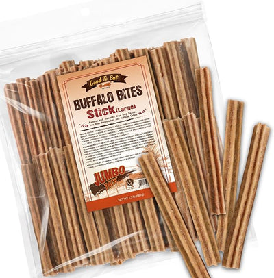 Gootoe Natural Buffalo Dog Treats, Stick (Large), 1.5 lb | Low-fat chews for training rewards, limited ingredient, for medium dogs